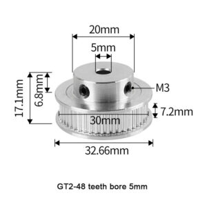 GT2 timing belt gear 48 teeth