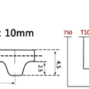 32T10-3020 Polyurethane Timing Belt 302 Teeth - Image 2